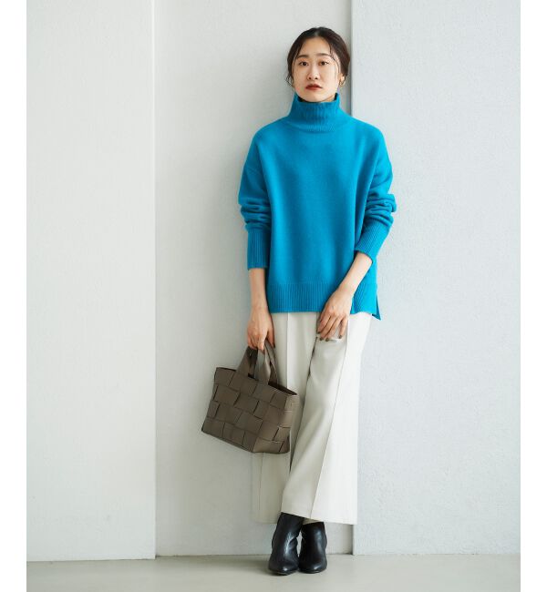 le.coeur blanc「ウールライクワイドクロップドパンツ」|スラックス|