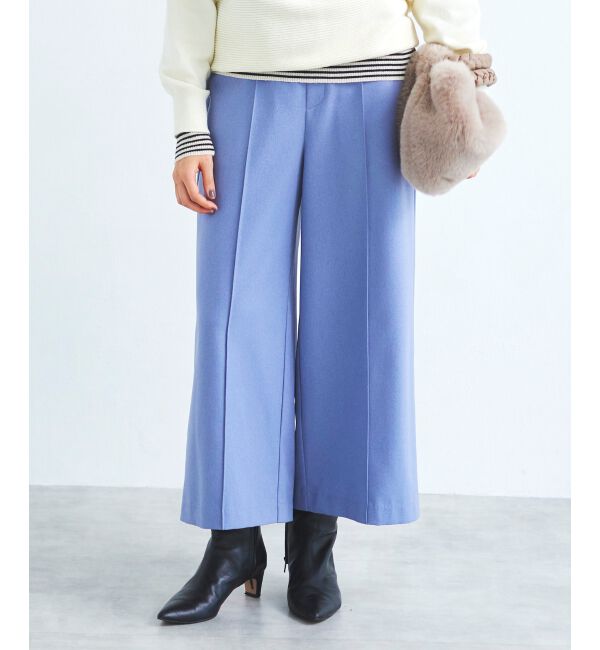 le.coeur blanc「ウールライクワイドクロップドパンツ」|スラックス|