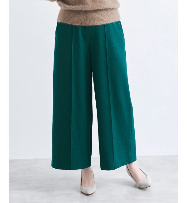 le.coeur blanc「ウールライクワイドクロップドパンツ」|スラックス|