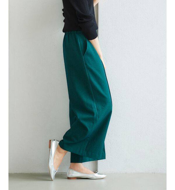 le.coeur blanc「ウールライクワイドクロップドパンツ」|スラックス|