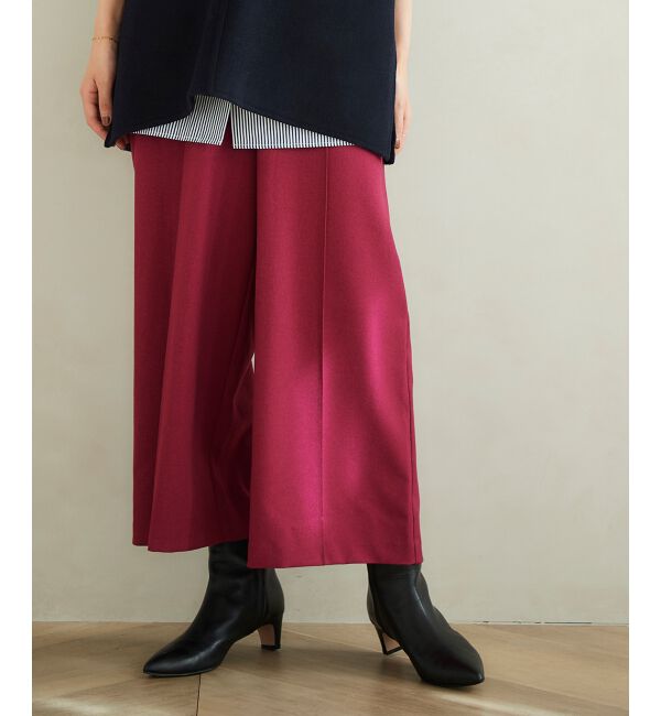 le.coeur blanc「ウールライクワイドクロップドパンツ」|スラックス|