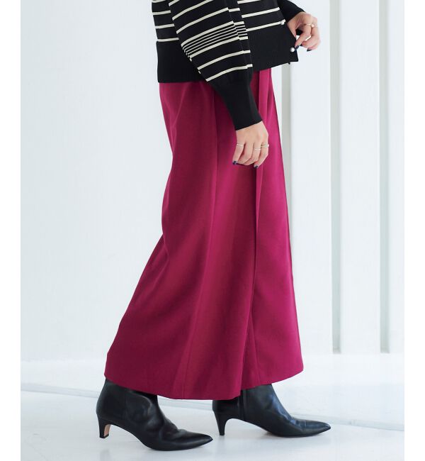 le.coeur blanc「ウールライクワイドクロップドパンツ」|スラックス|