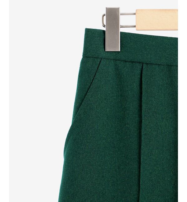 le.coeur blanc「ウールライクワイドクロップドパンツ」|スラックス|