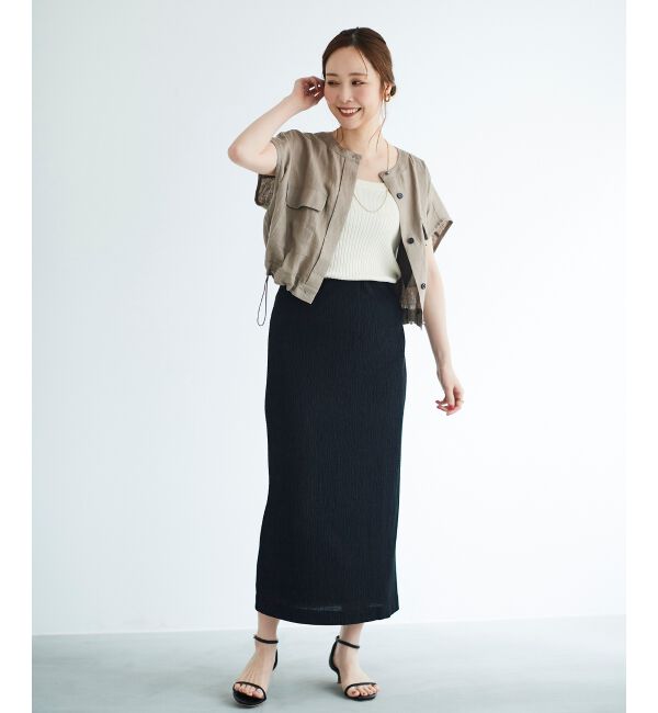 le.coeur blanc「ふくれジャガードタイトスカート」|タイト|