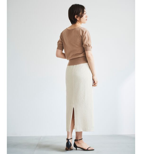 le.coeur blanc「ふくれジャガードタイトスカート」|タイト|