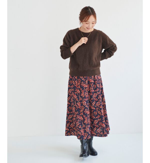 le.coeur blanc「アンティークデシンフラワープリントスカート」|スカート|