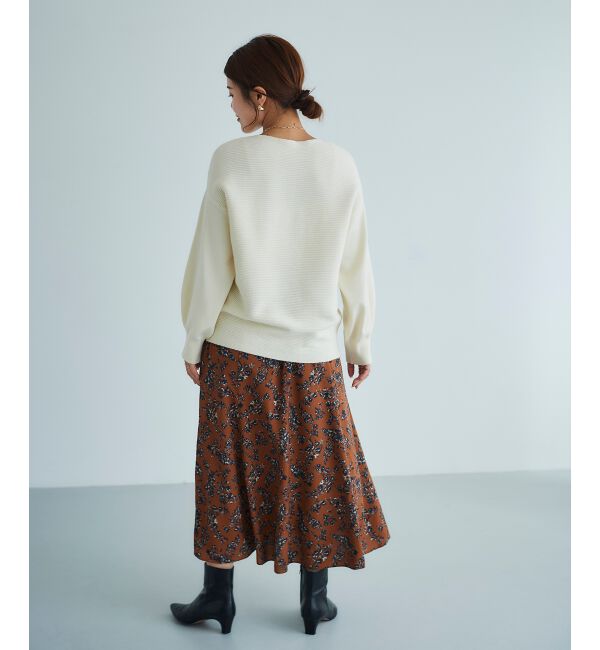 le.coeur blanc「アンティークデシンフラワープリントスカート」|スカート|