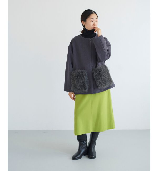 le.coeur blanc「ジャージーメルトントラペーズスカート」|スカート|