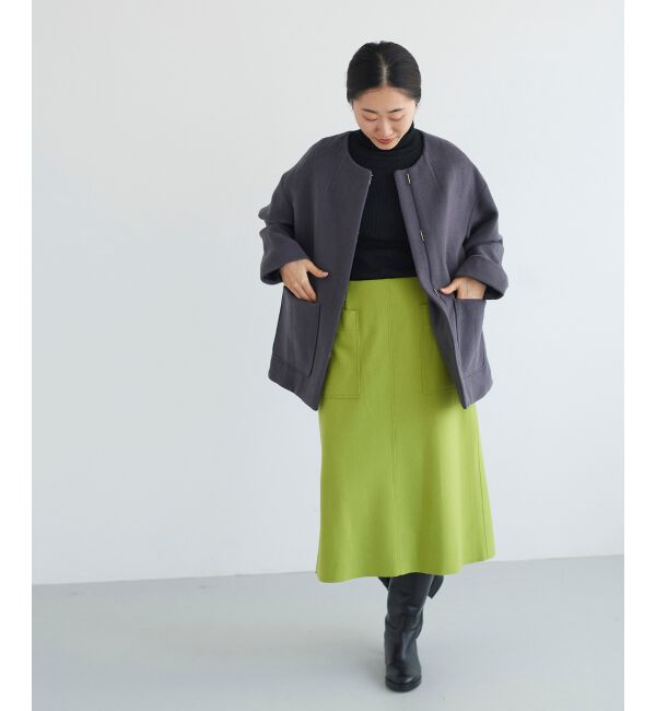 le.coeur blanc「ジャージーメルトントラペーズスカート」|スカート|