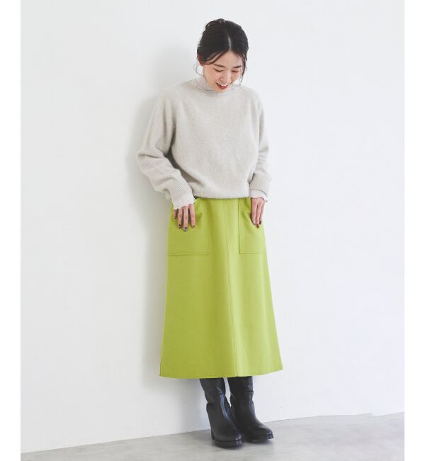 le.coeur blanc「ジャージーメルトントラペーズスカート」|スカート|