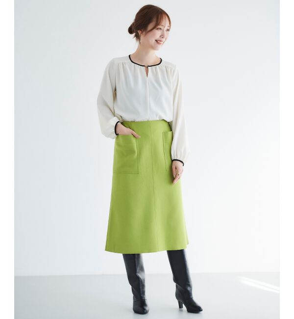 le.coeur blanc「ジャージーメルトントラペーズスカート」|スカート|