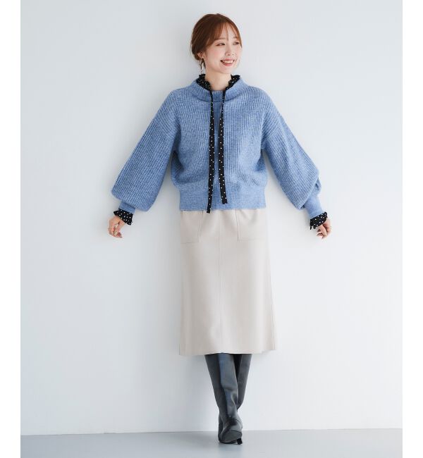 le.coeur blanc「ジャージーメルトントラペーズスカート」|スカート|