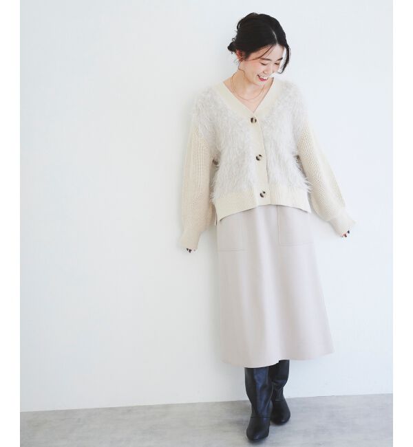 le.coeur blanc「ジャージーメルトントラペーズスカート」|スカート|