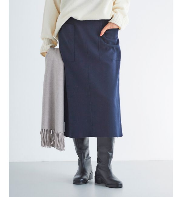 le.coeur blanc「ジャージーメルトントラペーズスカート」|スカート|