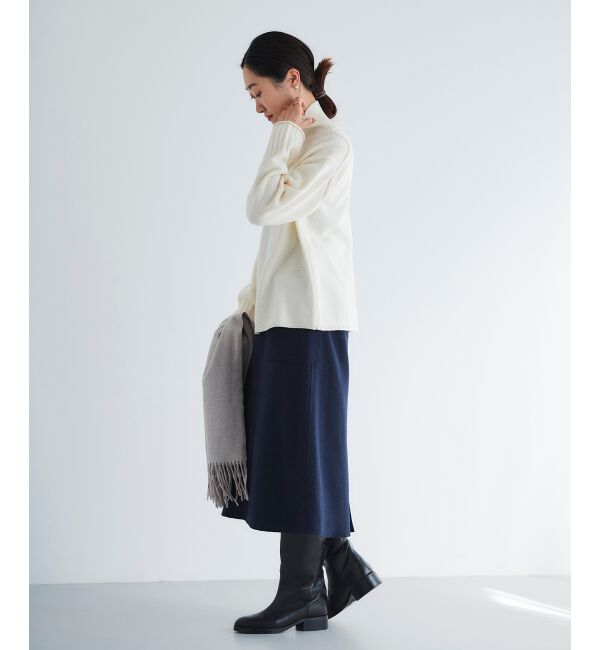 le.coeur blanc「ジャージーメルトントラペーズスカート」|スカート|