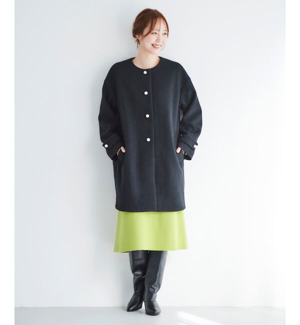 le.coeur blanc「ジャージーメルトントラペーズスカート」|スカート|