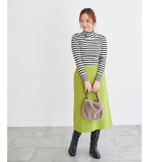 le.coeur blanc「ジャージーメルトントラペーズスカート」|スカート|