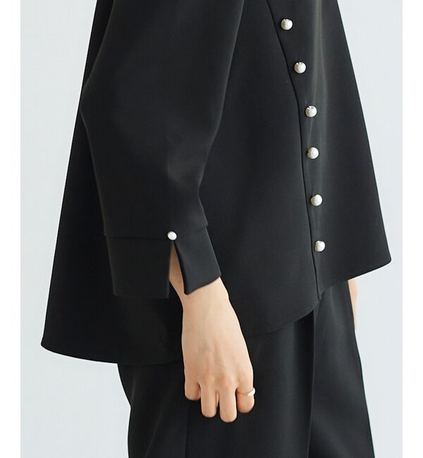 le.coeur blanc「パール付きプルオーバー&times;テーパードパンツセット」|スラックス|