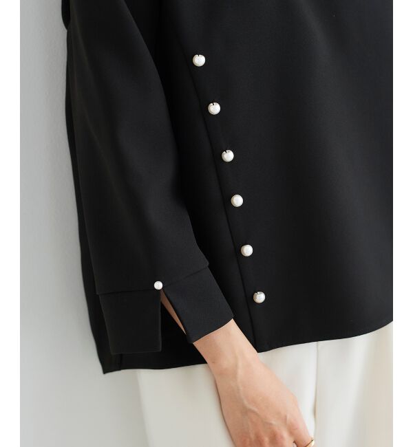 le.coeur blanc「パール付きプルオーバー&times;テーパードパンツセット」|スラックス|