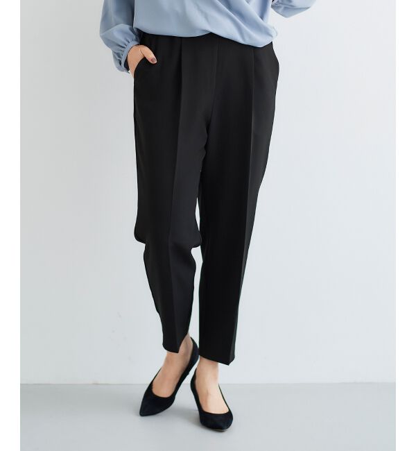 le.coeur blanc「パール付きプルオーバー&times;テーパードパンツセット」|スラックス|