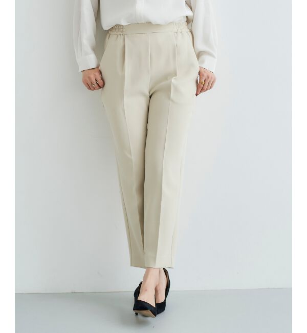 le.coeur blanc「パール付きプルオーバー&times;テーパードパンツセット」|スラックス|