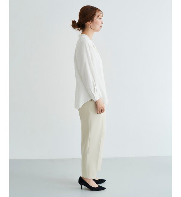 le.coeur blanc「パール付きプルオーバー&times;テーパードパンツセット」|スラックス|