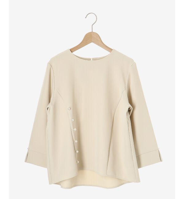 le.coeur blanc「パール付きプルオーバー&times;テーパードパンツセット」|スラックス|