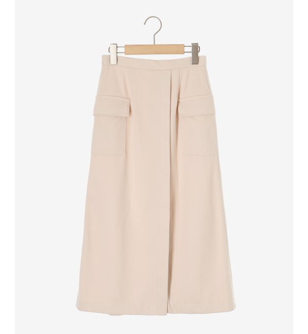 le.coeur blanc「《手洗い可能》カーゴポケットラップライクスカート」|スカート|