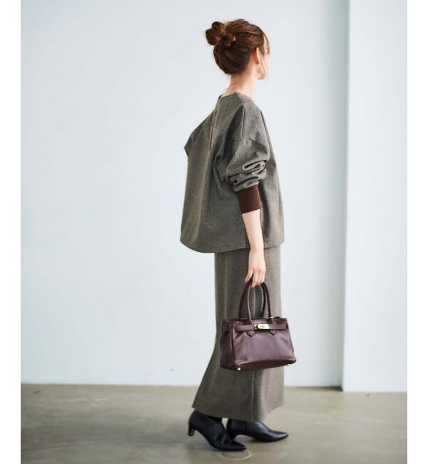 le.coeur blanc「チェックジャージータイトスカート」|タイト|