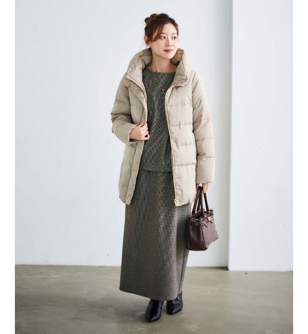 le.coeur blanc「チェックジャージータイトスカート」|タイト|