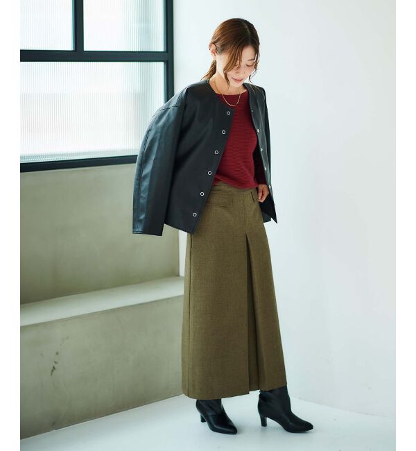 le.coeur blanc「ボックスタックロングスカート」|スカート|