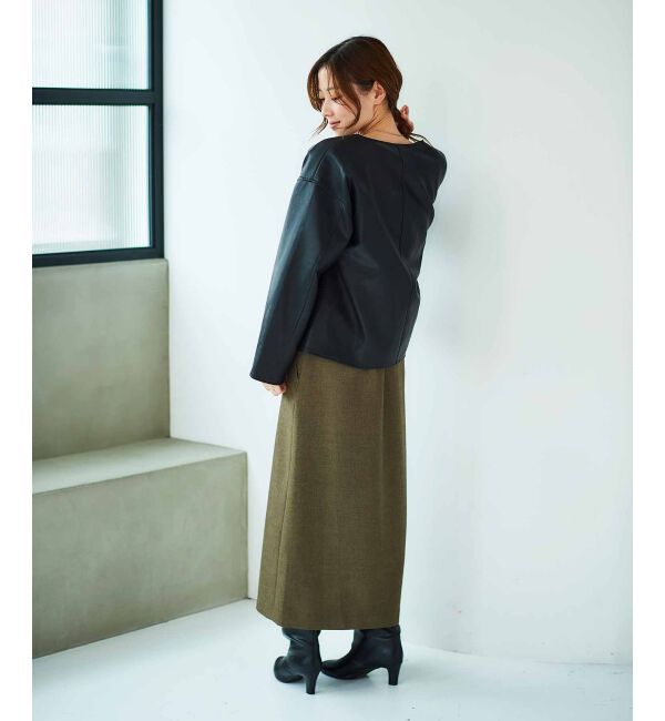 le.coeur blanc「ボックスタックロングスカート」|スカート|