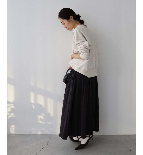 le.coeur blanc「ナイロンタックギャザーダブルヘムスカート」|スカート|