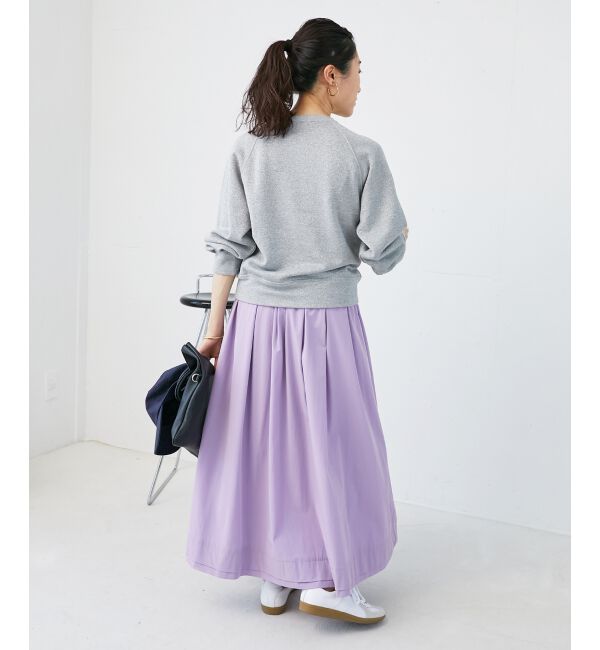 le.coeur blanc「ナイロンタックギャザーダブルヘムスカート」|スカート|