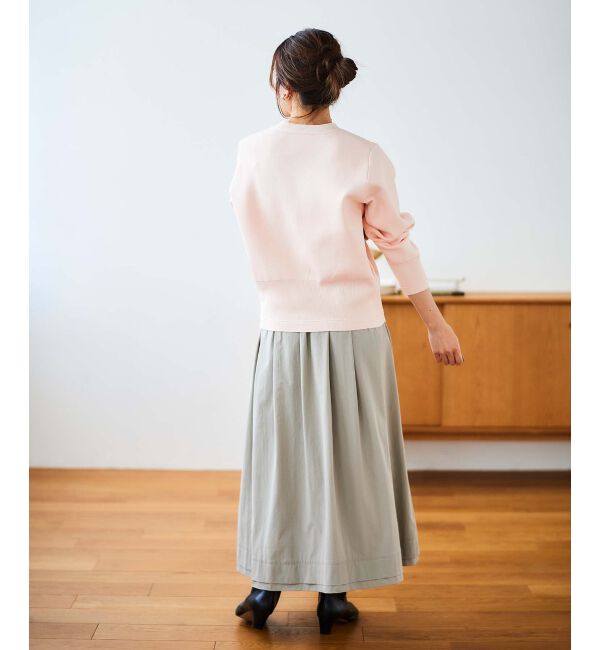le.coeur blanc「ナイロンタックギャザーダブルヘムスカート」|スカート|