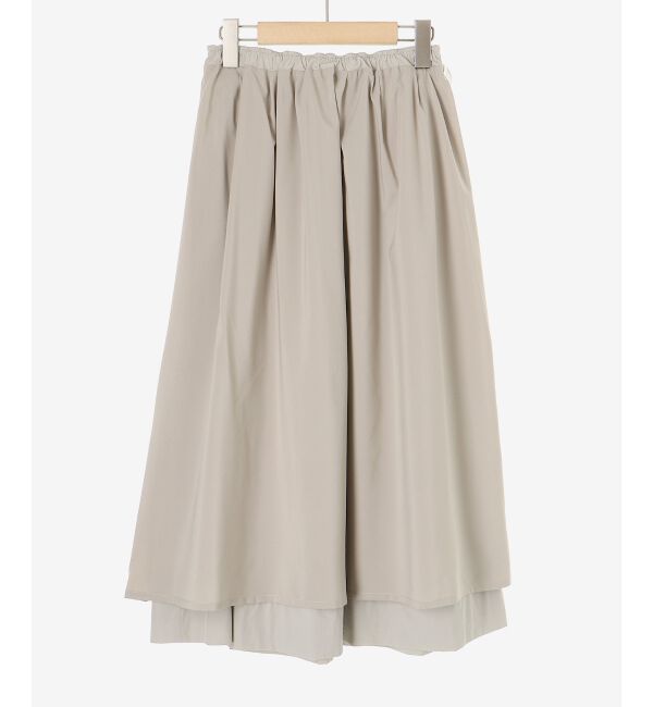le.coeur blanc「ナイロンタックギャザーダブルヘムスカート」|スカート|