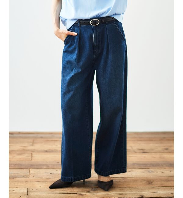le.coeur blanc「タックワイドデニム」|デニム|