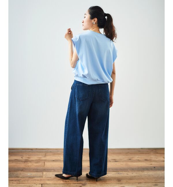 le.coeur blanc「タックワイドデニム」|デニム|