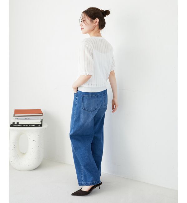 le.coeur blanc「タックワイドデニム」|デニム|