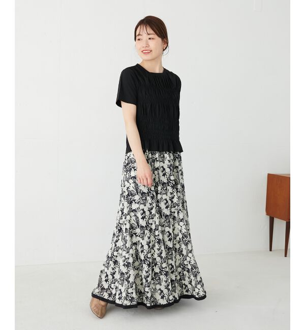  「《手洗い可能》Fanaka別注バイカラーフラワースカート」|スカート|