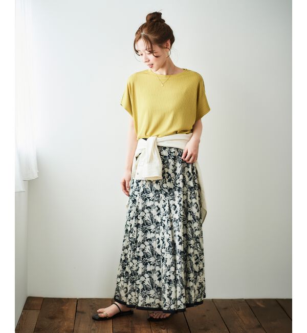  「《手洗い可能》Fanaka別注バイカラーフラワースカート」|スカート|