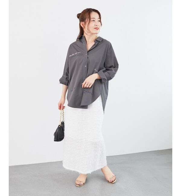  「シアーフリンジタイトスカート」|タイト|