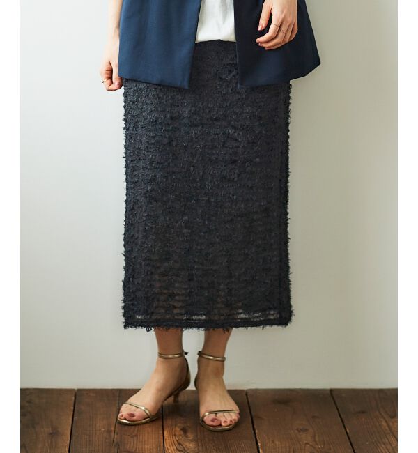  「シアーフリンジタイトスカート」|タイト|