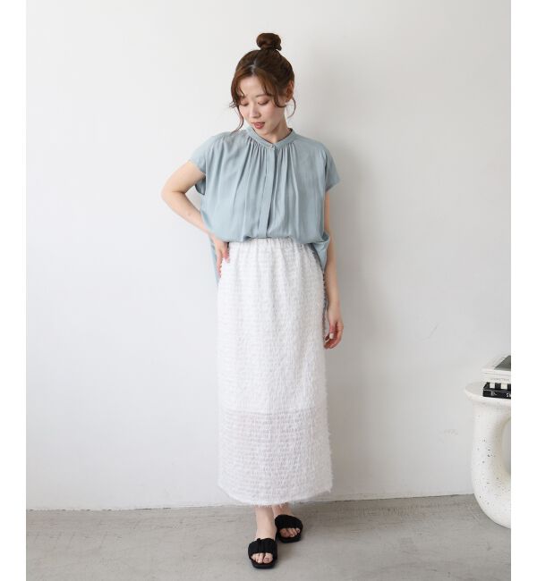  「シアーフリンジタイトスカート」|タイト|