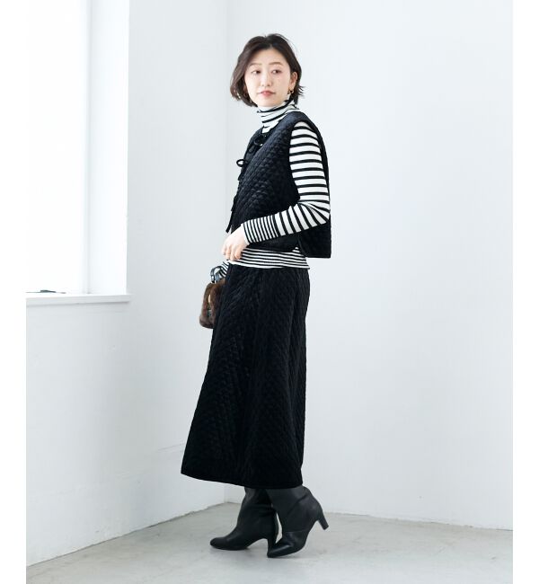  「TORRAZZO DONNAキルトベロアスカート」|スカート|