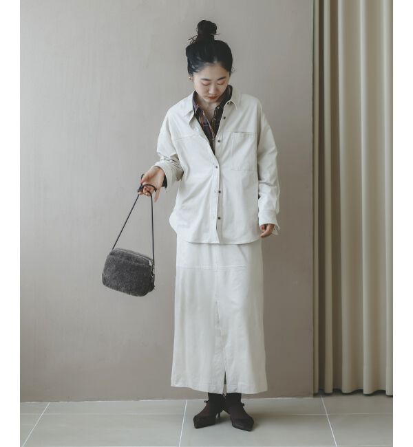  「リバーフェイクスエードタイトスカート」|タイト|