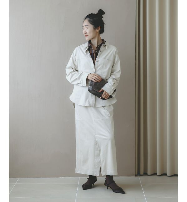  「リバーフェイクスエードタイトスカート」|タイト|