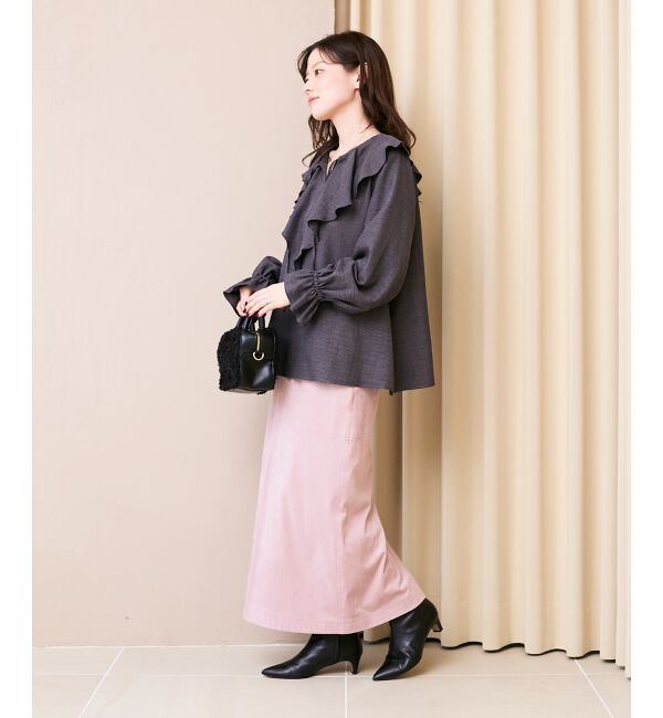  「リバーフェイクスエードタイトスカート」|タイト|