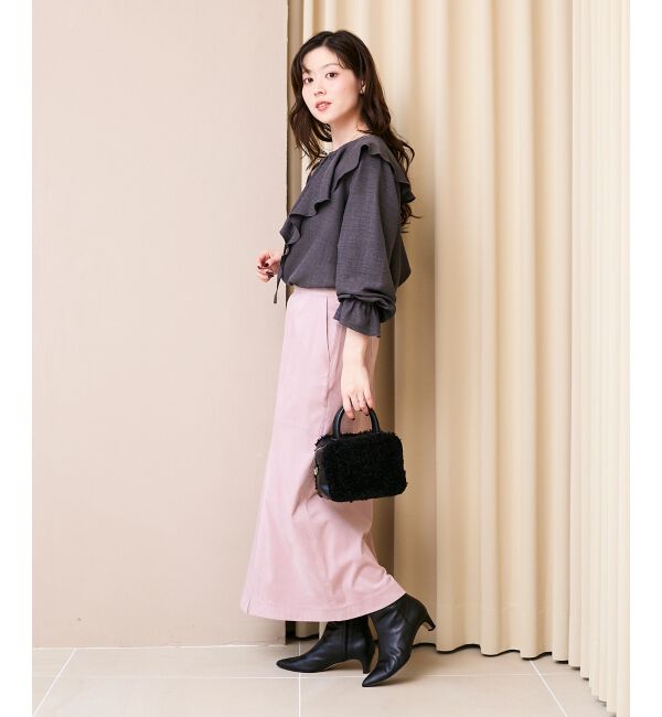  「リバーフェイクスエードタイトスカート」|タイト|