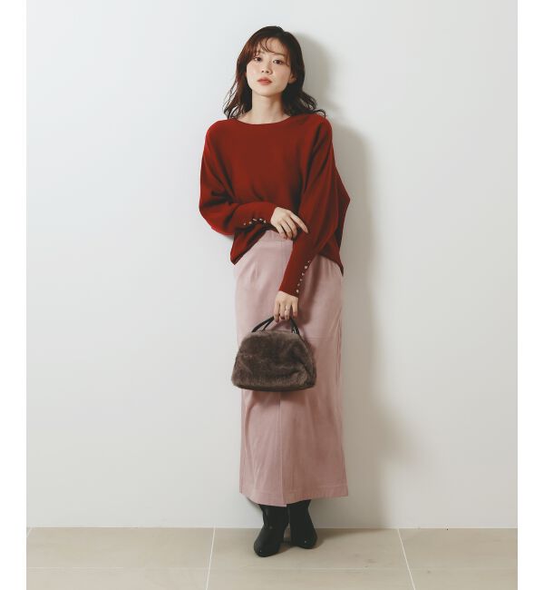  「リバーフェイクスエードタイトスカート」|タイト|